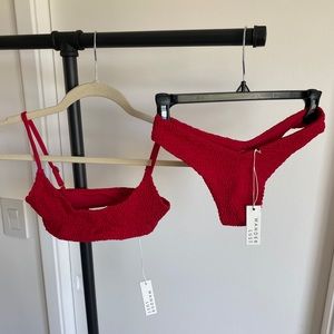 Wanderlust Swim Berry red bikini